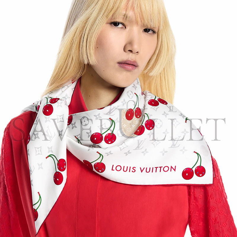 l0*is V*t0n murakami lv x tm monogram cerise square 90 m94966 (90*90cm)